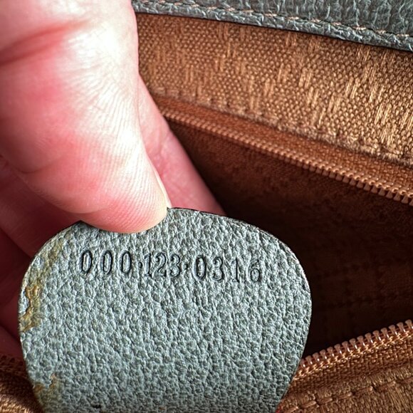 Vintage Gucci 2-Way Top Handle Crossbody Bag in Light Teal Suede - Picture 11 of 16